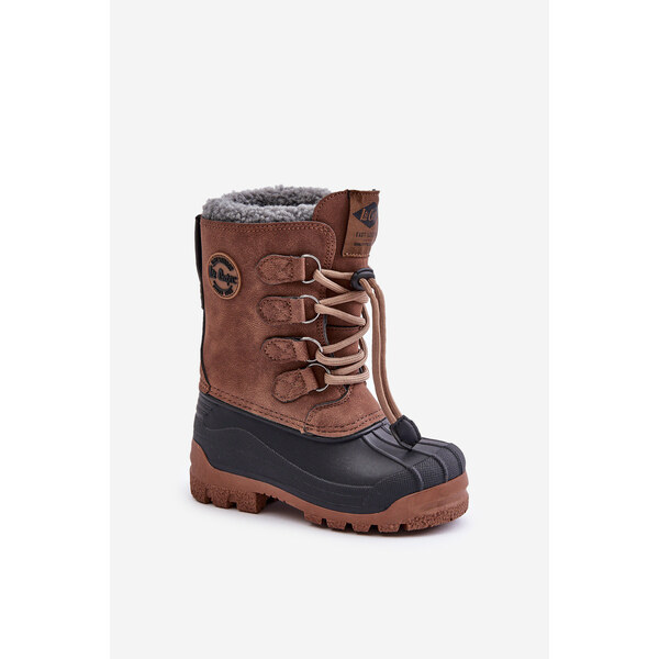 Kesi Vysoké teplé detské snežnice so šnúrkou Lee Cooper Brown 62317202