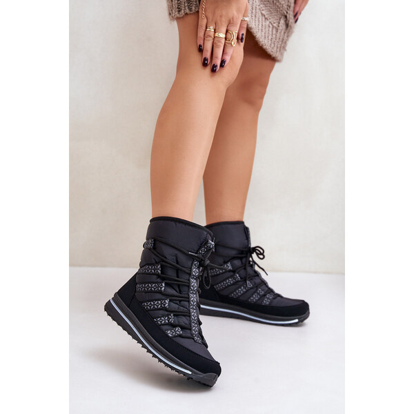 Boto Śniegowce Damskie Progress PROGJ-20-02 Czarne 66661285