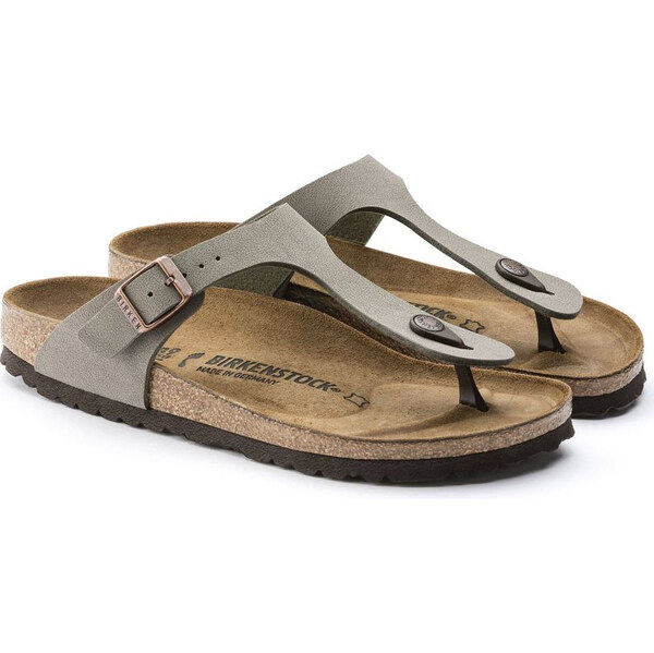 Birkenstock dámske úzke žabky Gizeh Stone Birko-Flor sivé (0043393) 62317427