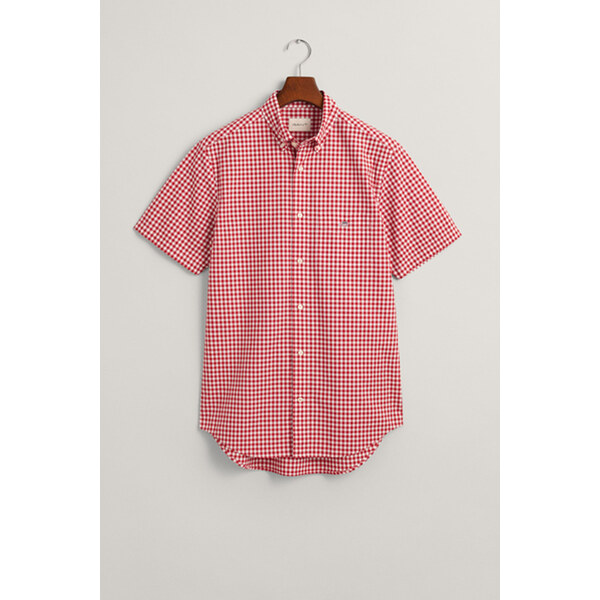 KOŠEĽA GANT REG CLASSIC POPLIN GINGH SS SHIRT RUBY RED 62201163