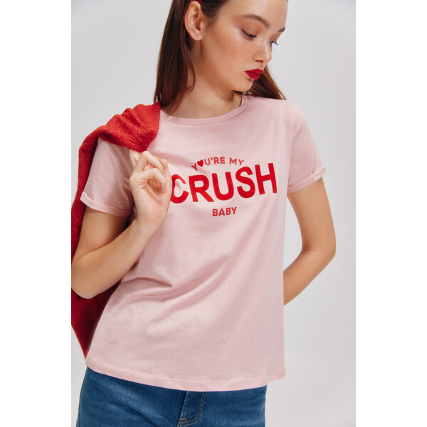 SPRINGFIELD Dámske potlačové tričko „Love Me“ 62326620