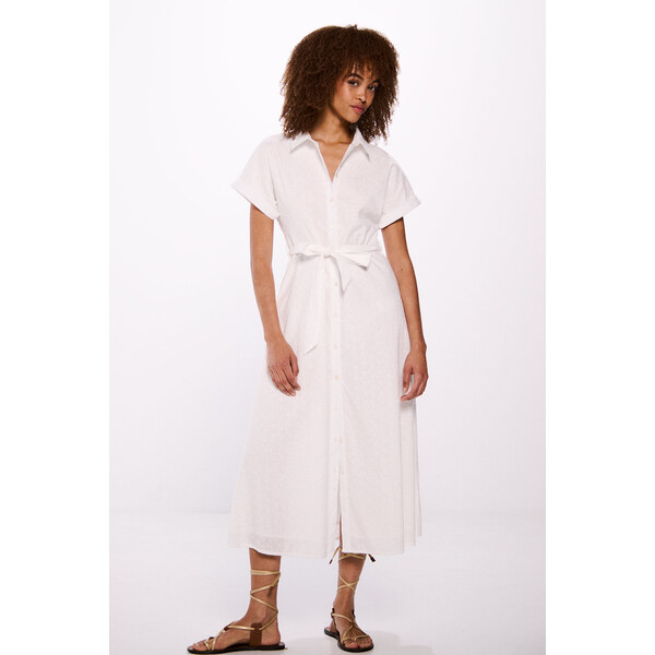 SPRINGFIELD Ľanové košeľové šaty 62326626