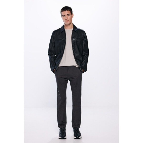 SPRINGFIELD Pánske slim-fit chinos nohavice s mikro vzorom 62328763