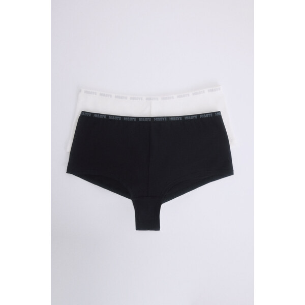 womensecret Balenie 2ks čiernych a bielych boxeriek 62330030