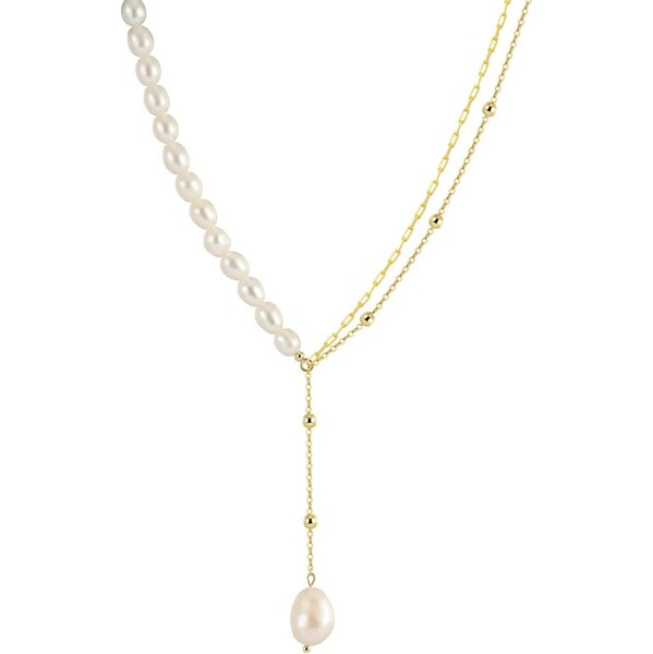 MAJYA Strieborná retiazka s perlami FANETTE pozlátená 11650 64582421