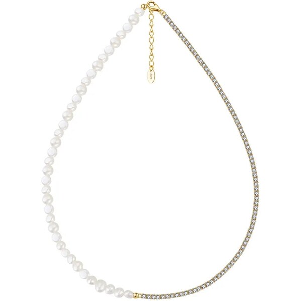 MAJYA Strieborná retiazka s perlami EILEEN pozlátená 11638 64582427
