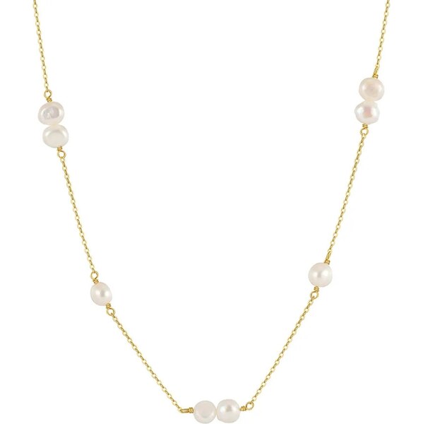 MAJYA Strieborná retiazka s perlami LALA pozlátená 11652 64582698