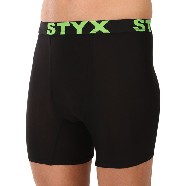 Pánske boxerky Styx long športová guma čierne (UN2960) 65118211
