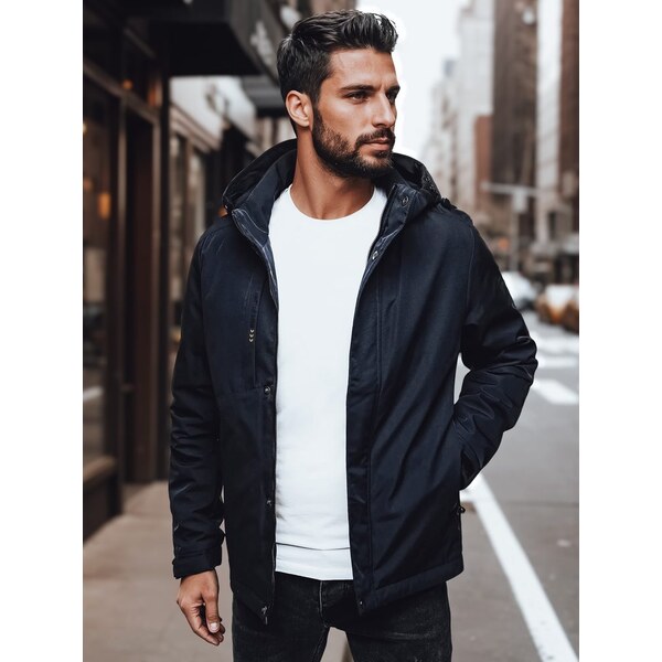 Dstreet Prechodná pánska granátová bunda s kapucňou 62334977