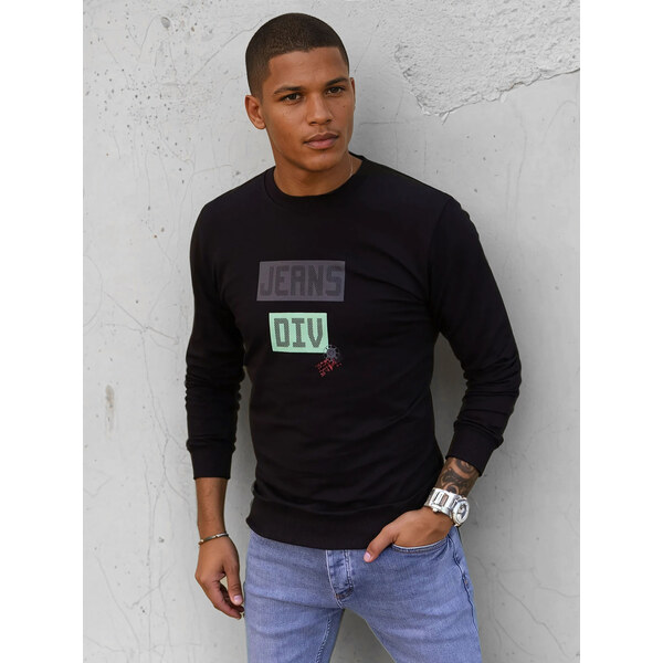 BASIC Čierna mikina JEANS BX5376 35635454