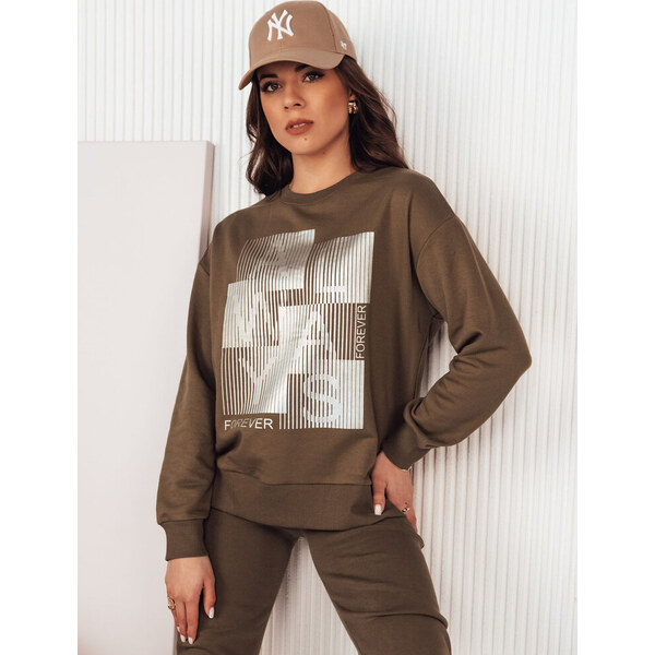 BASIC Hnedá mikina s potlačou FEMMES BY1282 52671167