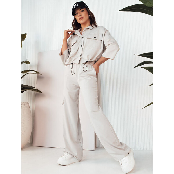 BASIC Smotanový komplet nohavíc a crop bundy MAROD AY1021 52671169