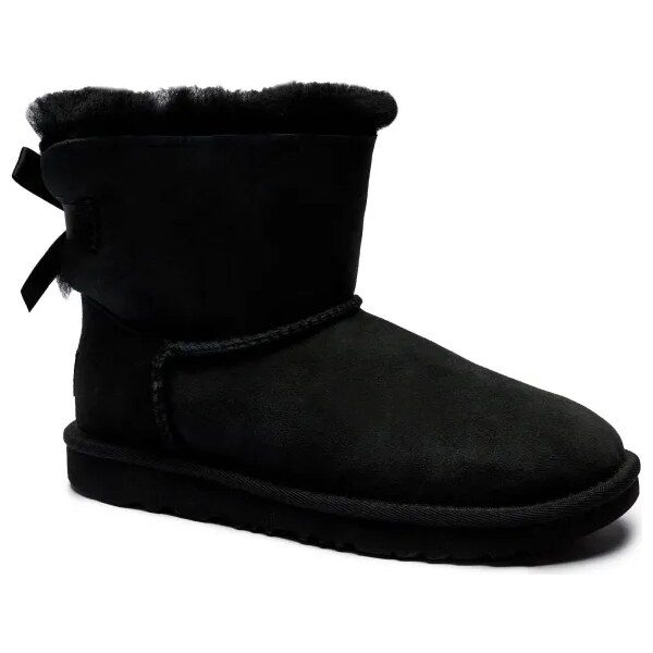 UGG Kožené snehule K MINI BAILEY BOW II | s prímesou vlny 64862143