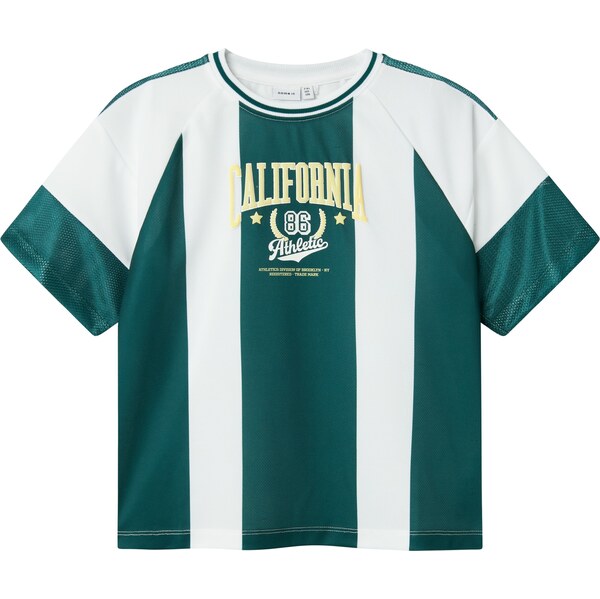 NAME IT Tričko NKMDonnol svetložltá / tmavozelená / biela 62341355