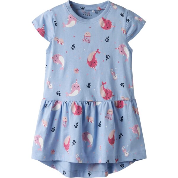 NAME IT Šaty NMFVigga námornícka modrá / svetlomodrá / tmavoružová / 62759762