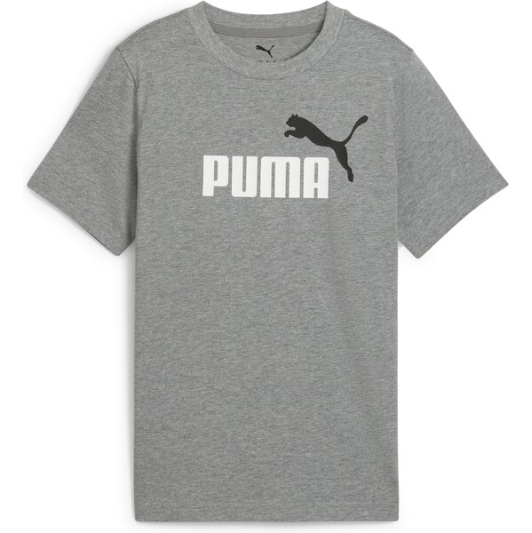 PUMA Tričko Essentials No.1 sivá melírovaná / čierna / biela 62369219