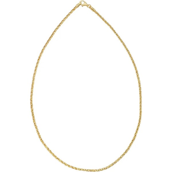 MAJYA Strieborná retiazka XAVER 40 cm | šírka 2 mm pozlátená 11592 64582736