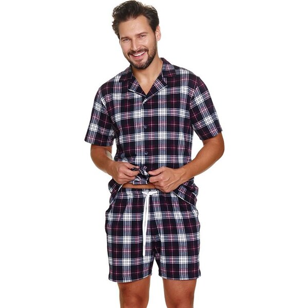 DN Nightwear Pánske pyžamo Dylan s kockovaným vzorom 62399972