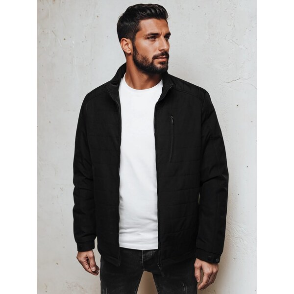 Dstreet Prechodná čierna bunda bez kapucne s vreckom 62350615