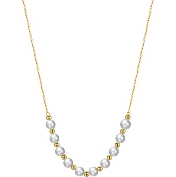 MAJYA Strieborná retiazka s perlami TARA pozlátená 11636 64582707