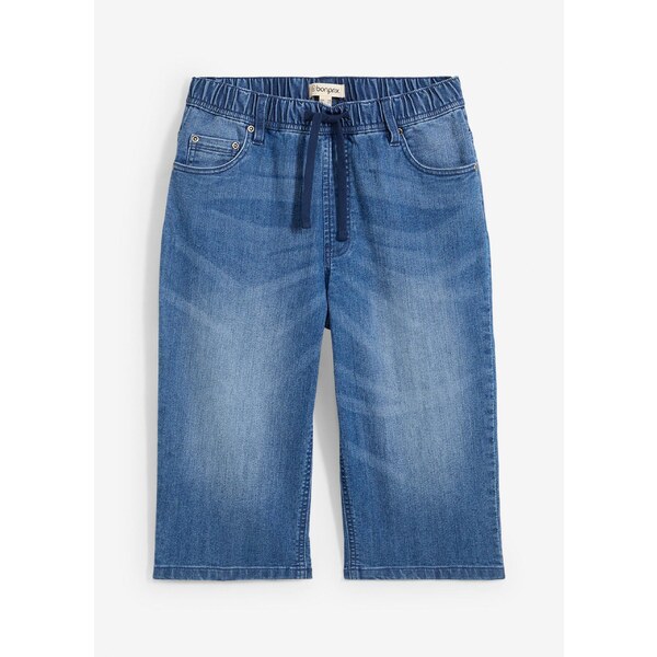 bonprix Bermudy bez zapínania, chlapčenské, Slim Fit, farba modrá 44735216