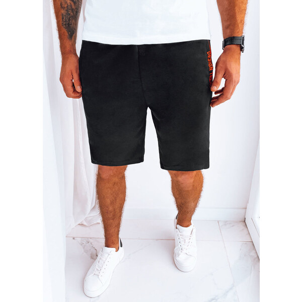 BASIC Čierne pánske teplákové šortky SX2221 42696233