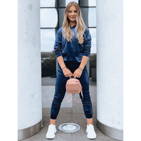 BASIC Tmavomodrá velúrová tepláková súprava SO COMFY AY0884 45531646