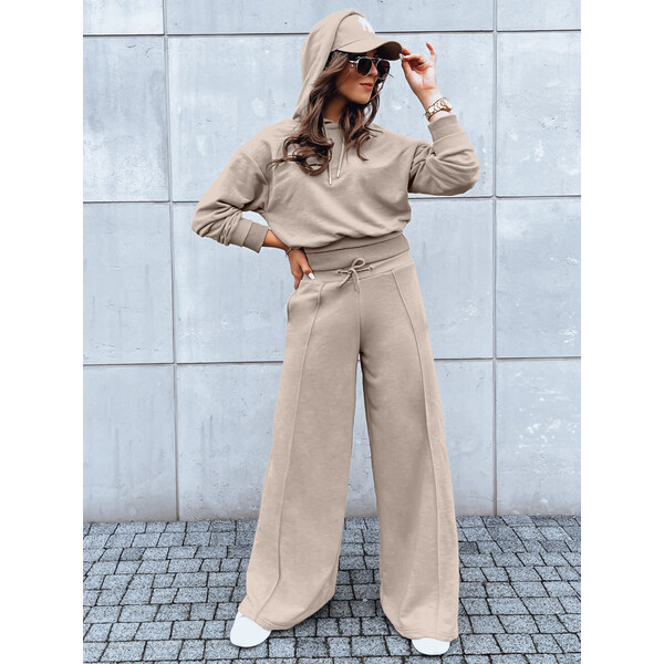 BASIC Béžová súprava mikiny a širokých nohavíc GALAXY GLOW AY0909 45555964