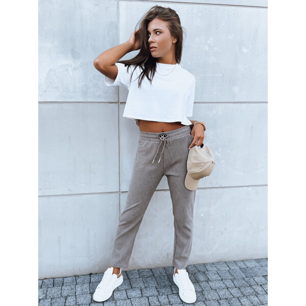 BASIC Tmavobéžové tepláky STARLUXE UY1648 45556005