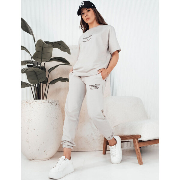 BASIC Sivá bavlnená súprava trička a teplákov SIPAN AY1042 52672389