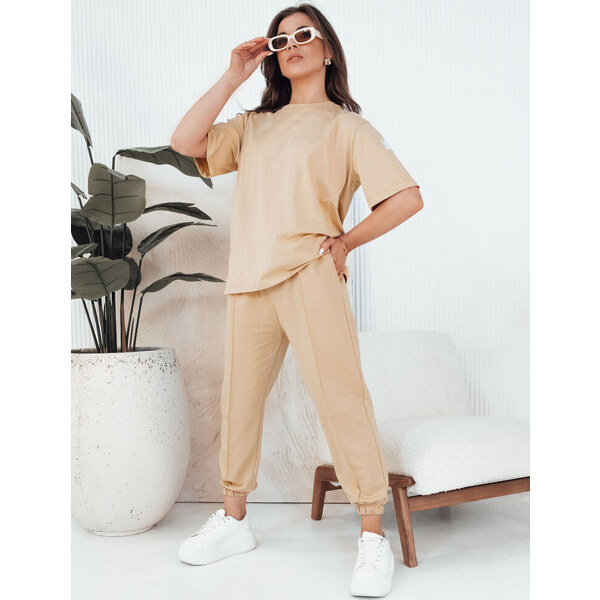 BASIC Béžová súprava trička a teplákov RIZNA AY1035 52672400