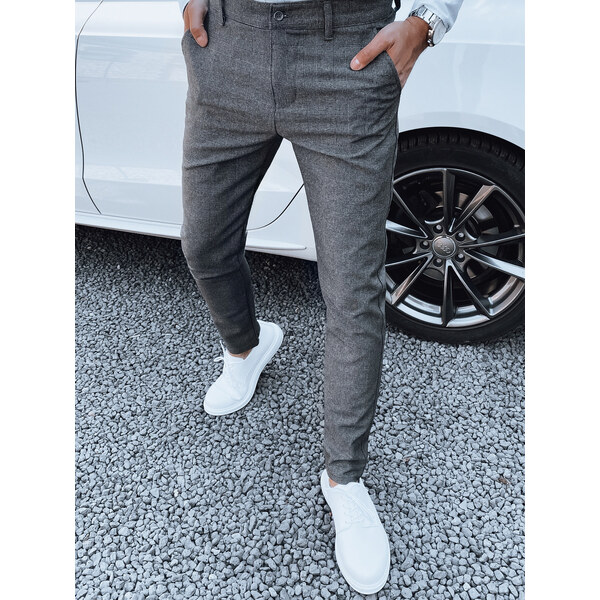 BASIC Tmavosivé pánske spoločenské nohavice UX4384 54210758