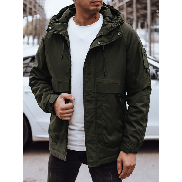 BASIC Pánska tmavozelená prechodná bunda s kapucňou TX4884 58359648
