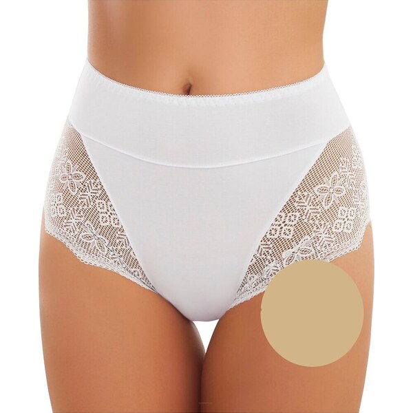 Dámske nohavičky s vysokým pásom a čipkou Emili Ella Maxi S-2XL 62362602