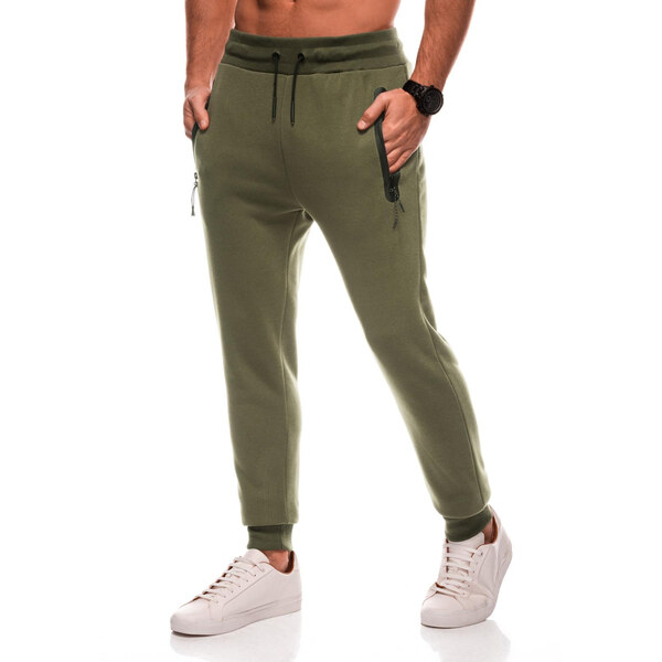 Edoti Mens BASIC uniform sweatpants - dark olive 64668980