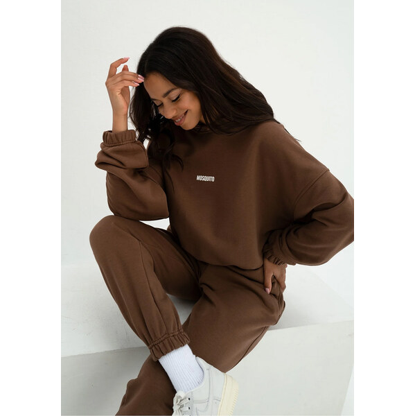 Mosquito Dámska tepláková mikina s kapucňou Icon Choco Brown hnedá, 62363859