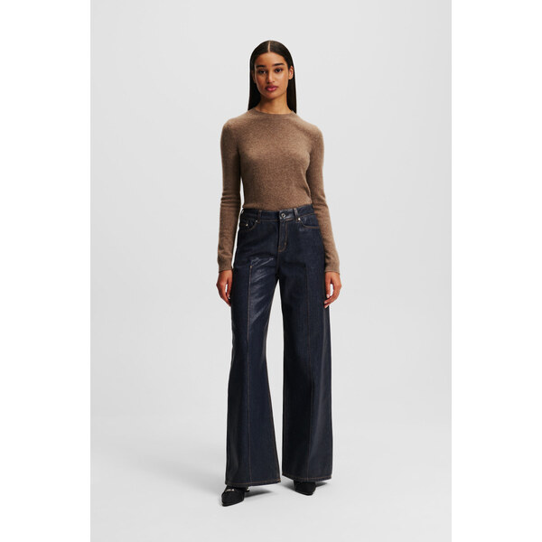 DŽÍNSY KARL LAGERFELD COATED WIDE LEG DENIM PANTS 58512876