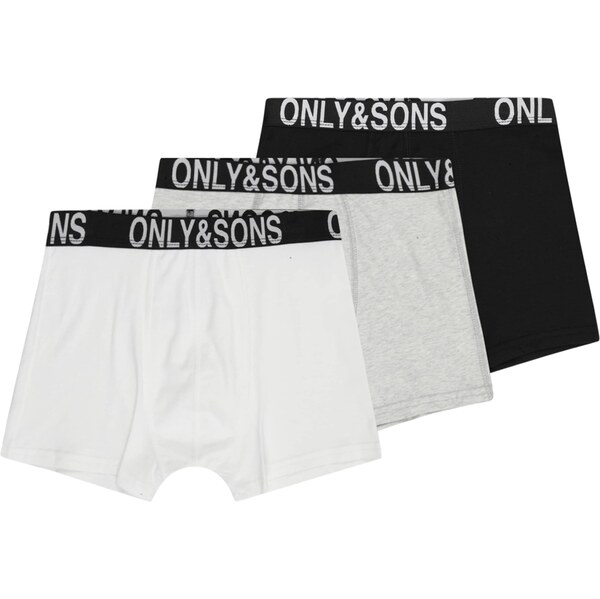 Only & Sons Junior Nohavičky OSJFITZ sivá / čierna / biela 62369408