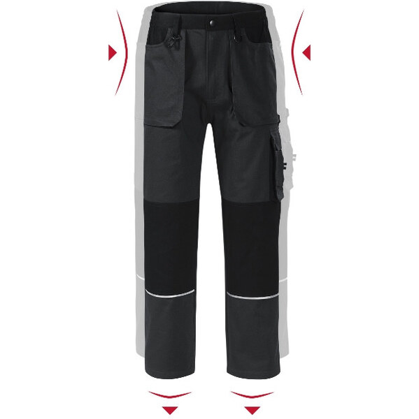 MALFINI, a.s. Pánske pracovné nohavice Woody ebony grey 62367955