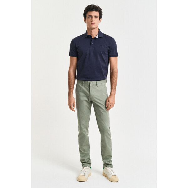 NOHAVICE GANT SLIM SPORTS CHINOS KALAMATA GREEN 62371596