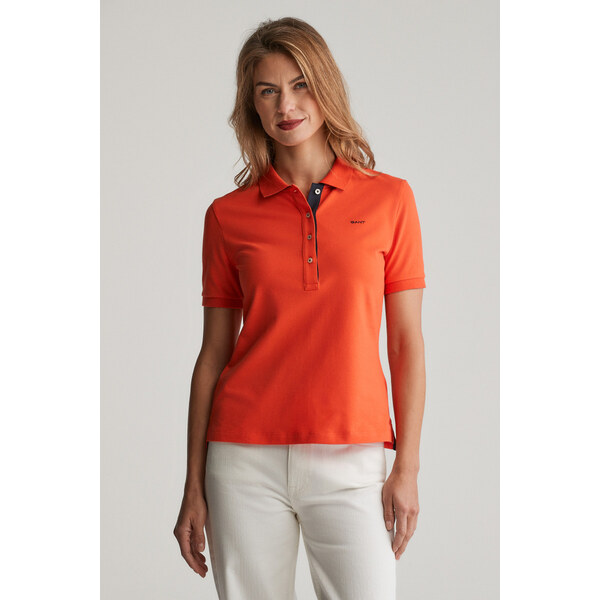POLOKOŠEĽA GANT CONTRAST COLLAR SS PIQUE POLO ORANGE RED 62371606