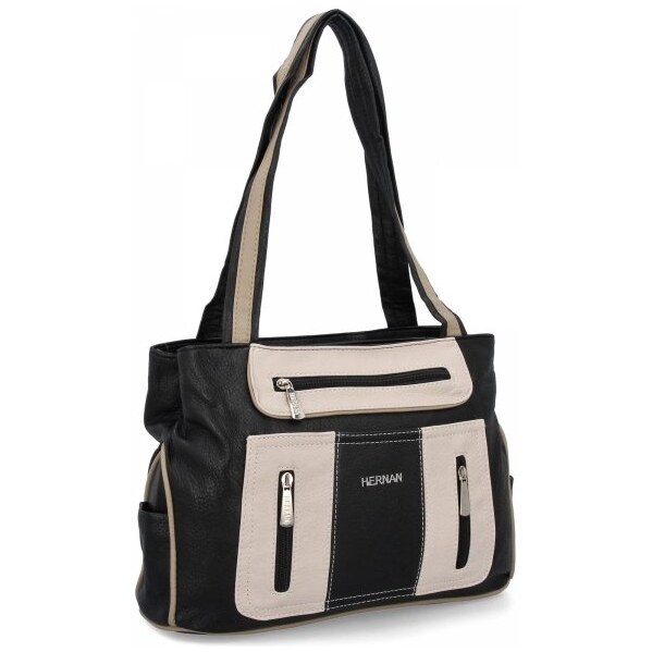 Dámská kabelka shopper bag Hernan čierna 3892-1 62379917