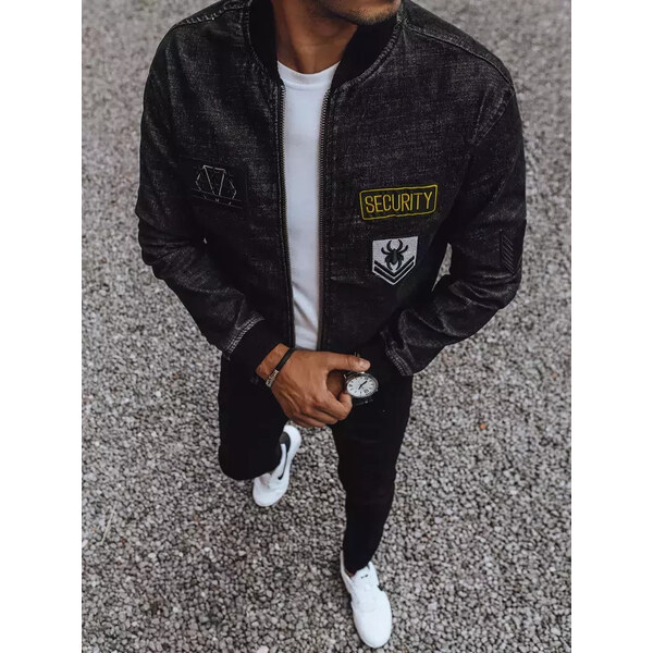 BASIC Čierny džínsový bomber TX4107 34989225
