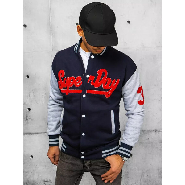 BASIC Tmavomodrá pánska bomber mikina BX5443 37378629