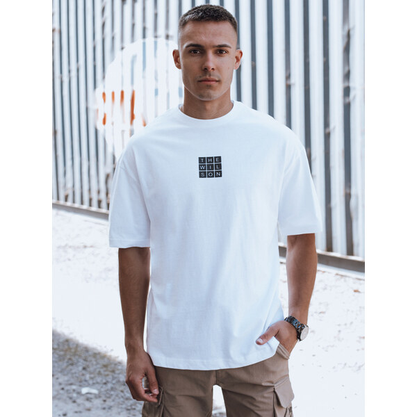 BASIC Biele tričko s drobnou potlačou RX5524 52673268