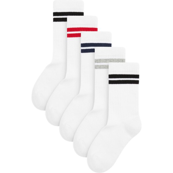 Next Ponožky sivá / červená / čierna / biela 62385876