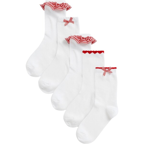 Next Ponožky červená / biela 62385898