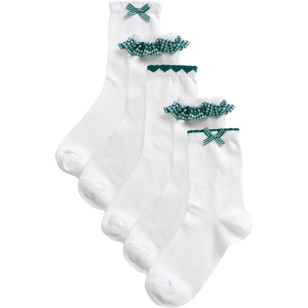 Next Ponožky tmavozelená / biela 62385897