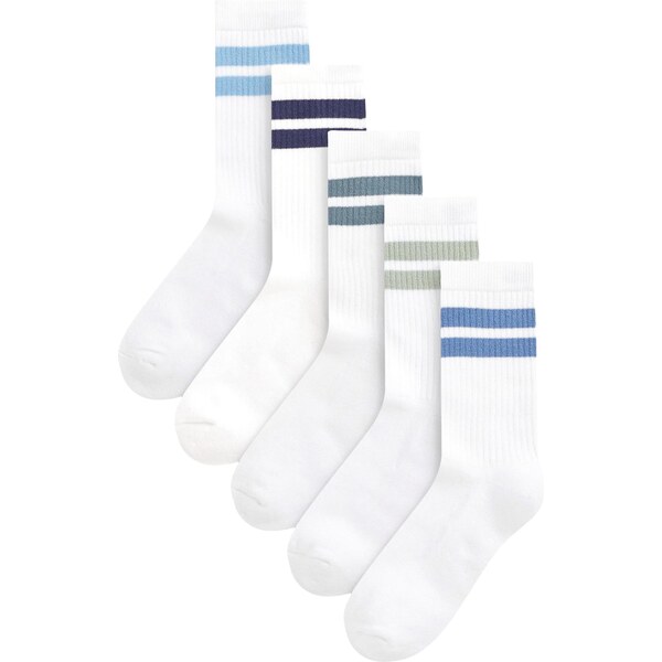 Next Ponožky zafírová / svetlomodrá / čierna / biela 62385908