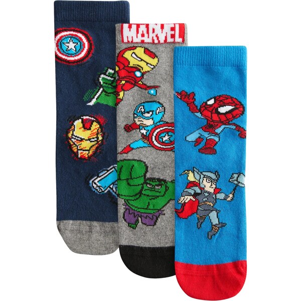 Next Ponožky námornícka modrá / azúrová / sivá / tmavočervená 62385913